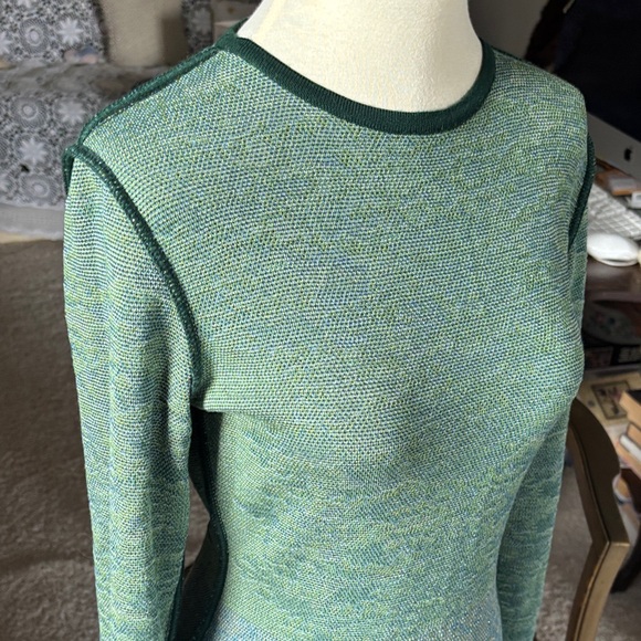 Designer Mary Katrantzou Green and Blue Patterned Dress - reversible , see pics - Picture 14 of 15